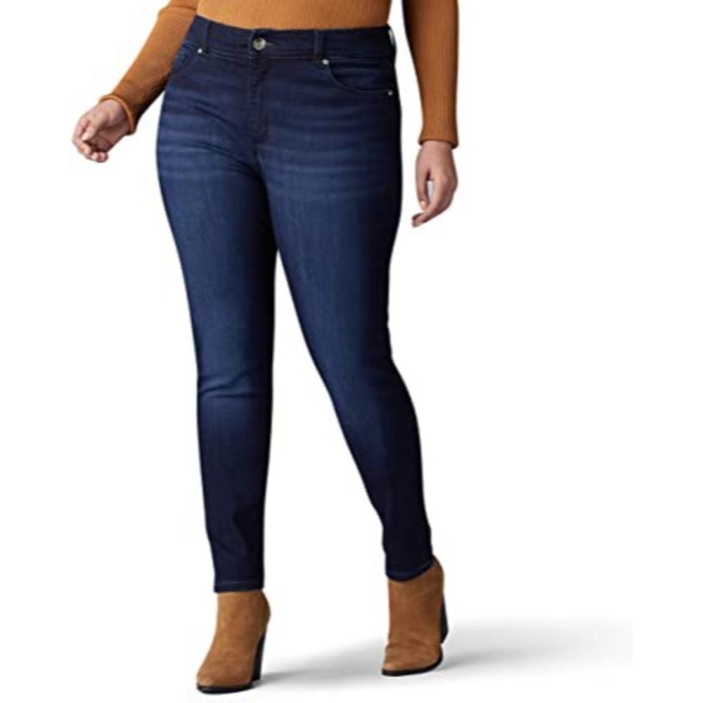 Lee Women's Skinny Leg Slim Fit Denim‎ Jeans Size 14 Short 32"X26.5" NEW